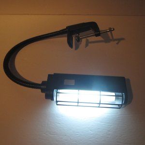 Battery Operated Table Mount Bracket Halogen Gooseneck Lamp Shadow Fighter Grill